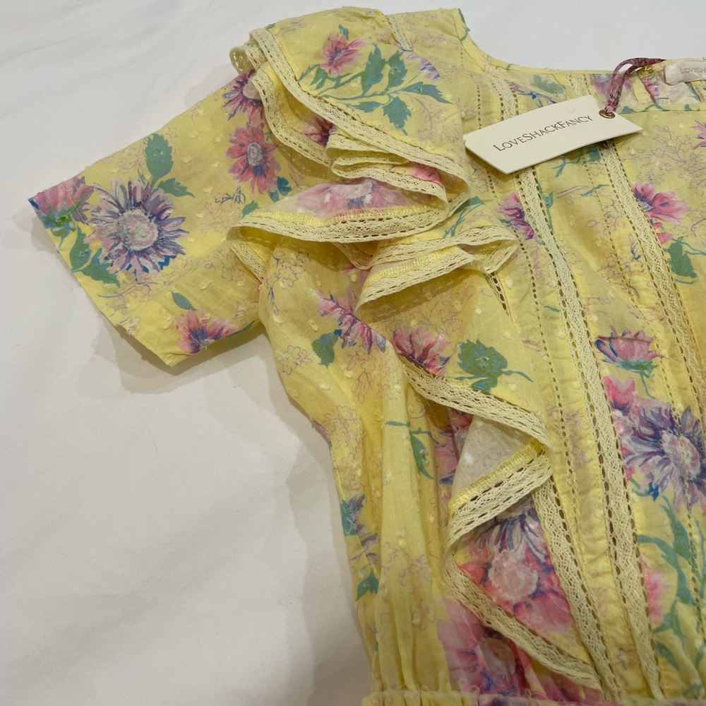 LoveShackFancy Floral Ruffle Dress - Picture 3 of 3
